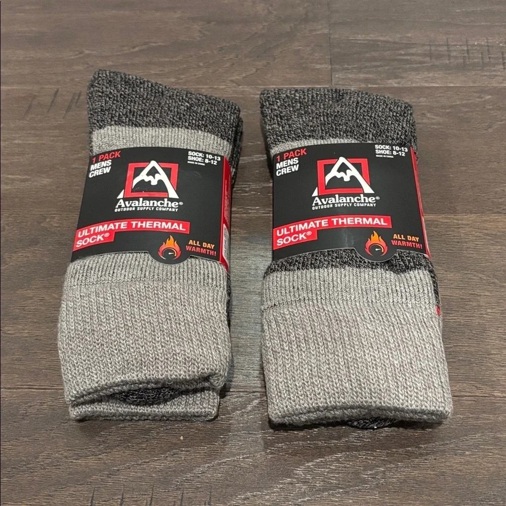 Avalanche Ultimate Thermal crew socks all day warmth, 2 pairs